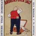 A poster of a man looking through a messy suitcase