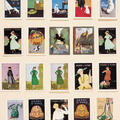 A sheet of 20 illustrated stamps