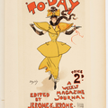 A woman dressed in a yellow fitted jacket and skirt with a scarf around her neck under the word To-day