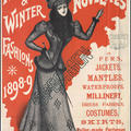 A woman dressed in a long skirt and jacket wearing a decorative hat