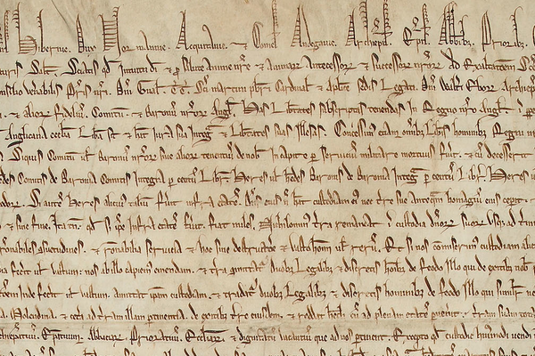 Image of the Latin text of the Magna Carta